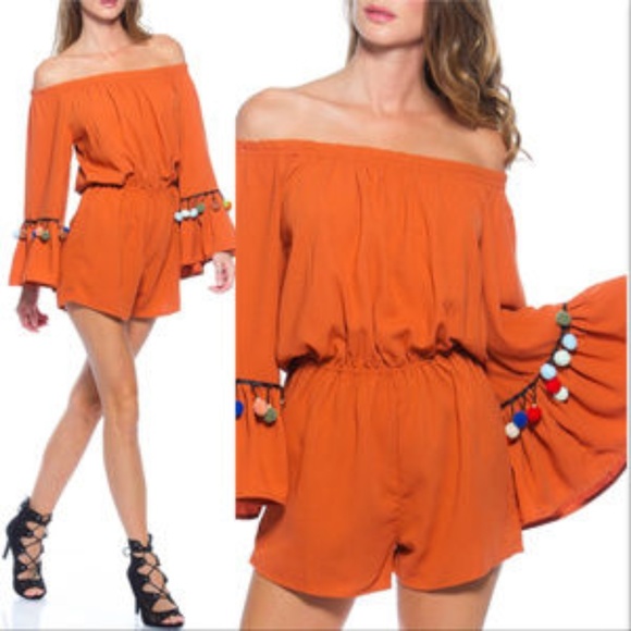. Pants - ●LAST 1● BOHO BURNT ORANGE ROMPER